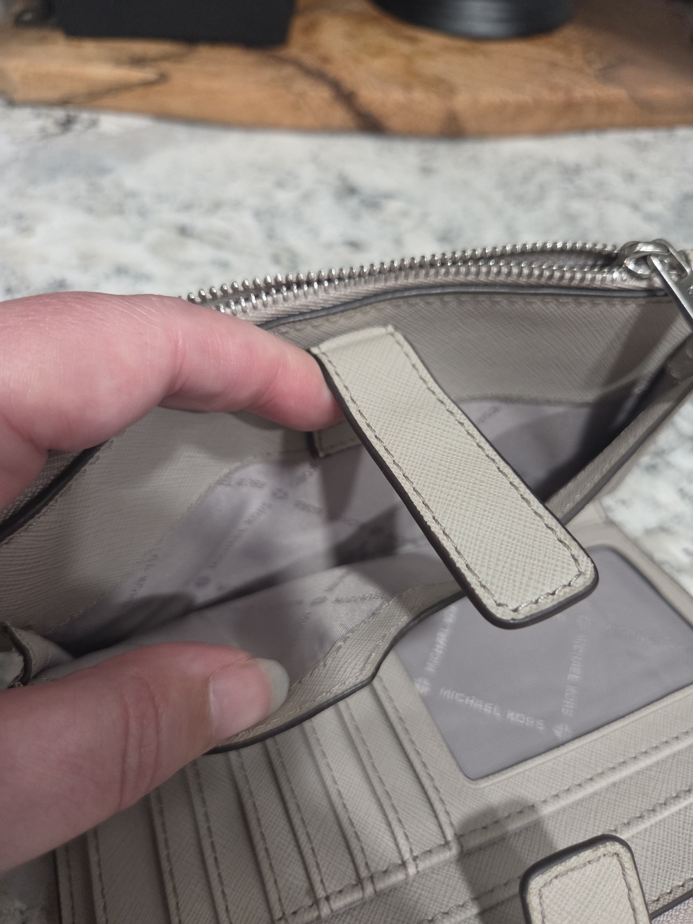 Michael Kors Women's Wristlet Wallet - Beige - Picture 5 of 8